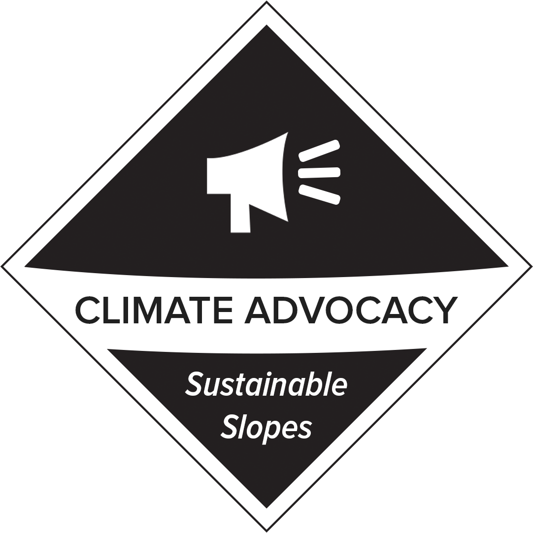 Climate Advocacy Sustainable Slopes badge