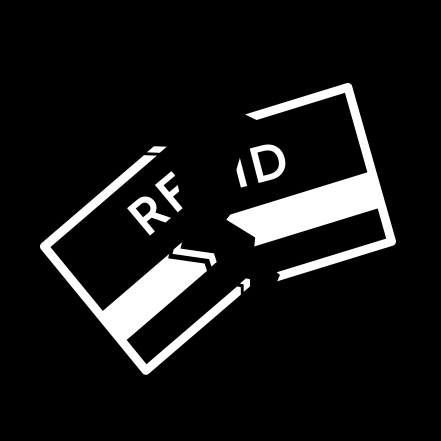 Broken RFID card illustration