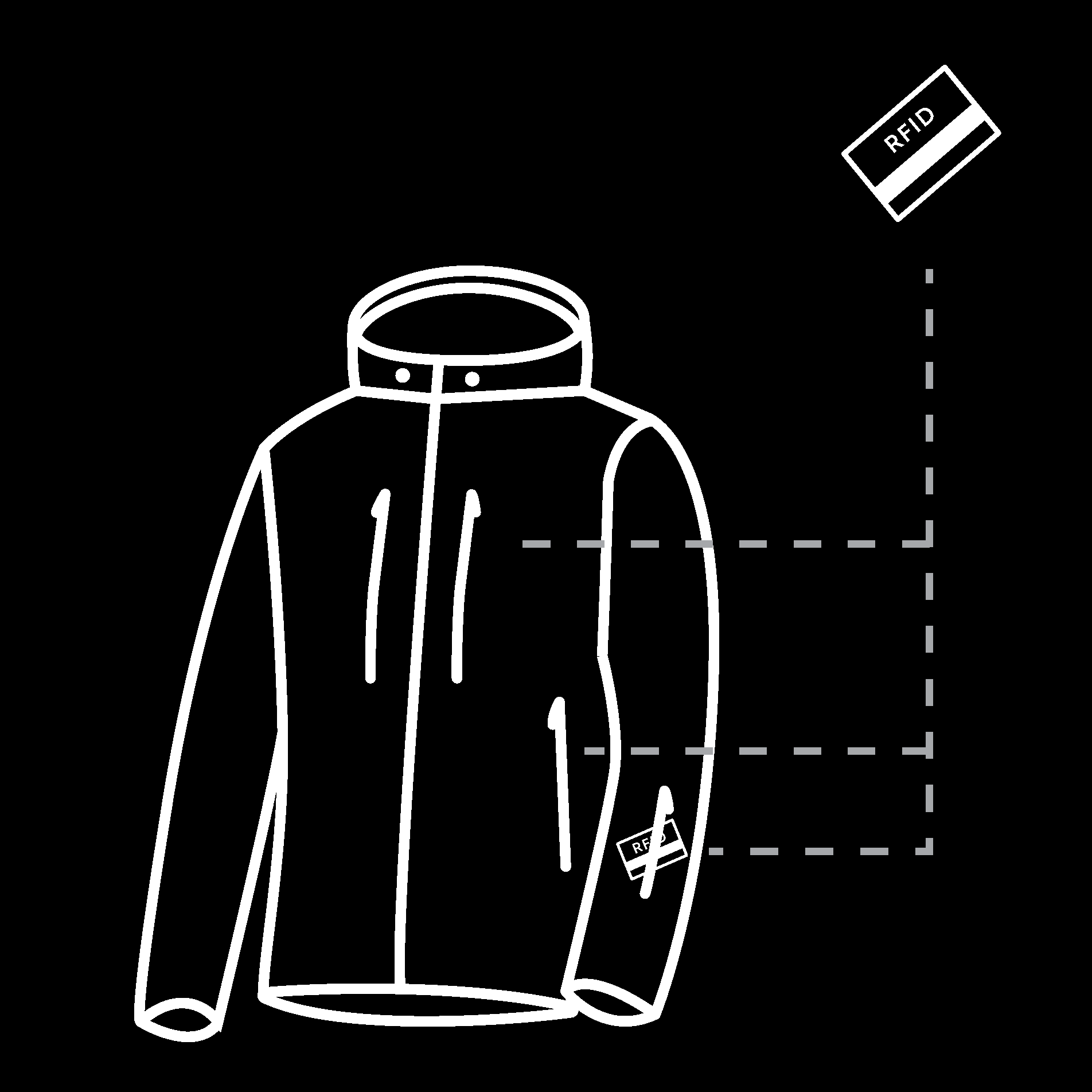 Jacket with pockets illustration