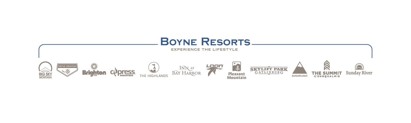 Collection of Resort Logos in the Boyne Resorts Family
